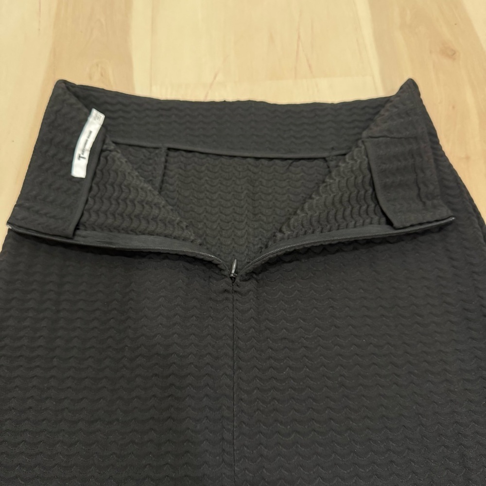 T by Alexander Wang Black Mini Skirt Zipper Women's Medium Petite Fits XS - Picture 6 of 10